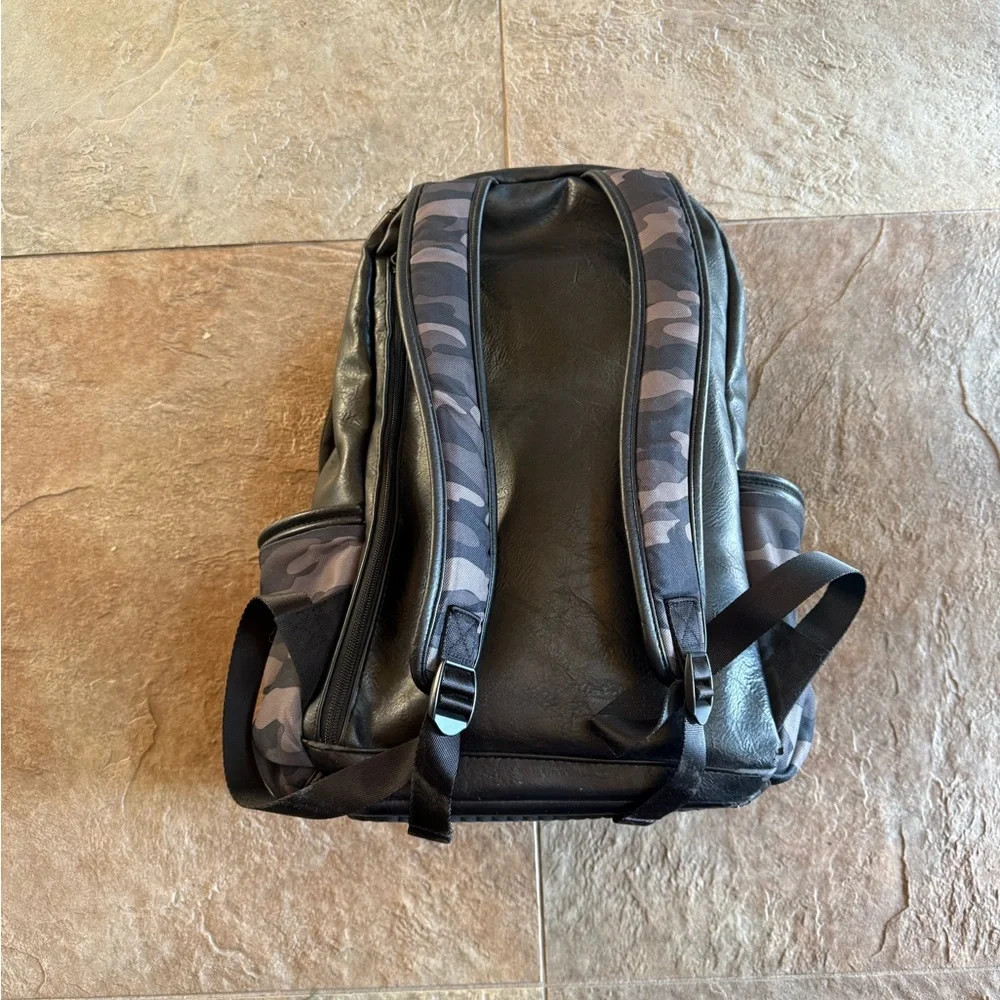 Itzy Ritzy Camo Baby Backpack in Gray and Black